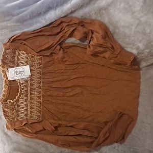 Blu pepper S  brown with cream stitching